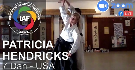 Patricia Hendricks Shihan Teaching on Online Aikido Class sponsored by the IAF.